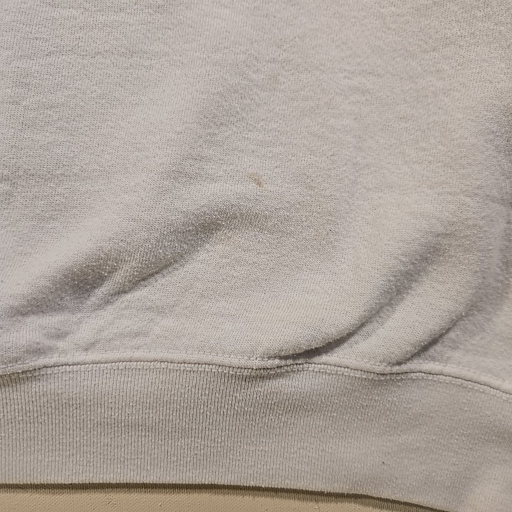 Vtg Fruit Of The Loom XL Sweatshirt White Crewneck Blank USA Made Stains Wear 90 - Picture 5 of 12